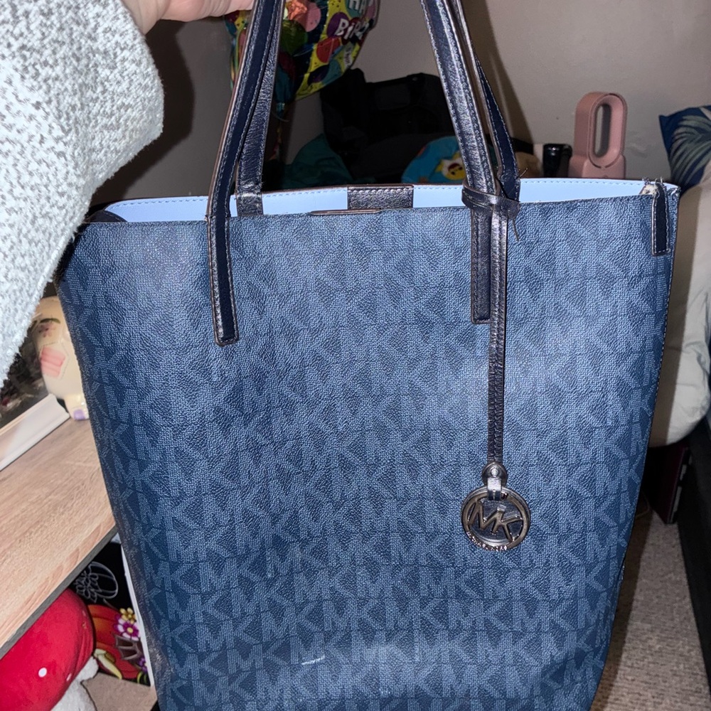 Michael Kors Navy Blue Signature Tote